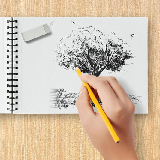 Sketchbook A5 | 50 Sheet 100 Pages | 140GSM | Pack of 2 | Durable Acid Free Drawing Paper |Top Spiral-Bound Sketchpad for Artists Kids & Professionals for Marker Colored Pencil Charcoal