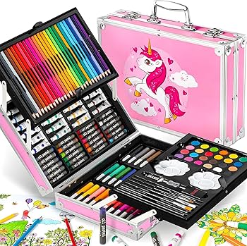 145 PCS Unicorn Art Kit for Kids | All-in-One Coloring & Drawing Set | Creative Gift Box for Boys & Girls (3–10 Years)